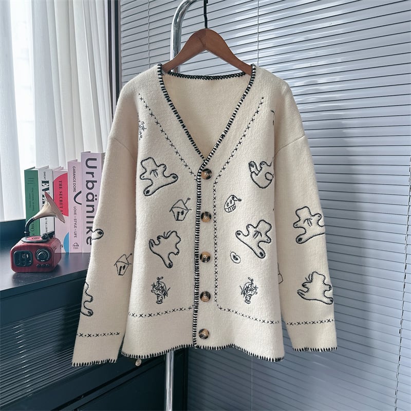 【outer】くまちゃんニットカーデ　M26102