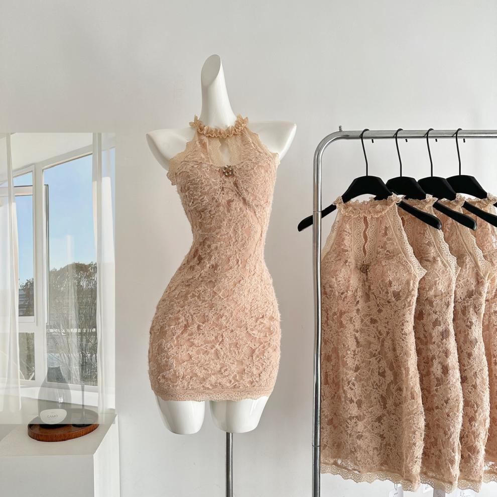 【dress】ノースリーブレースワンピース　M27895