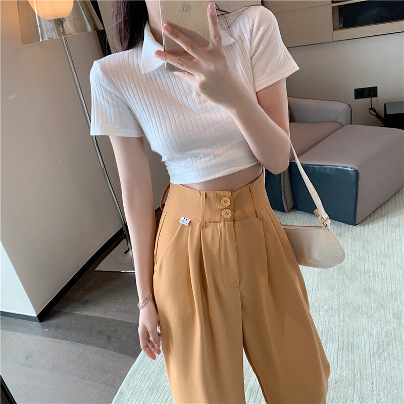 【bottoms】合わせやすいルーズハイウエストガウチョパンツ3色