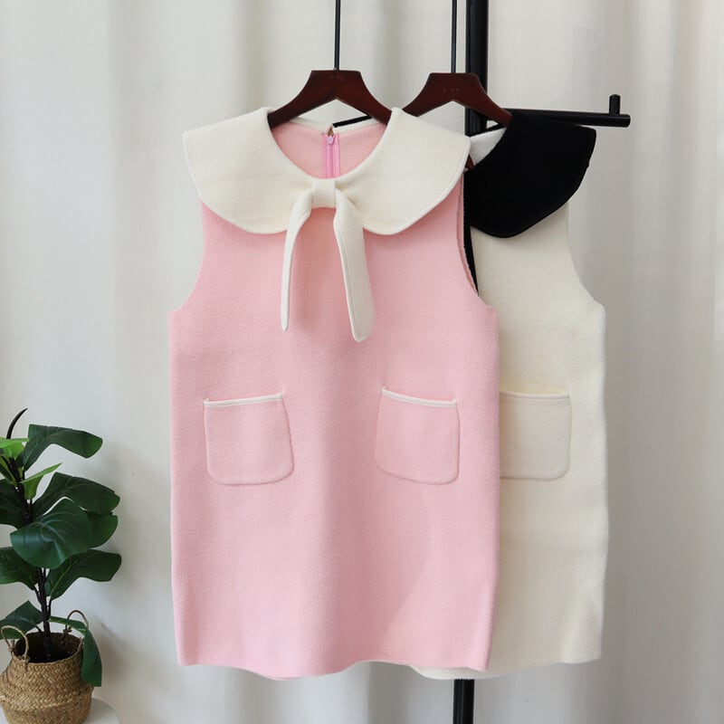 【dress】ノースリーブドールカラーワンピース　M27583