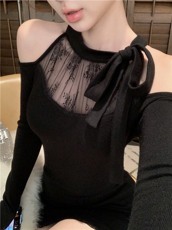【dress】レースドッキングワンピース　M28189