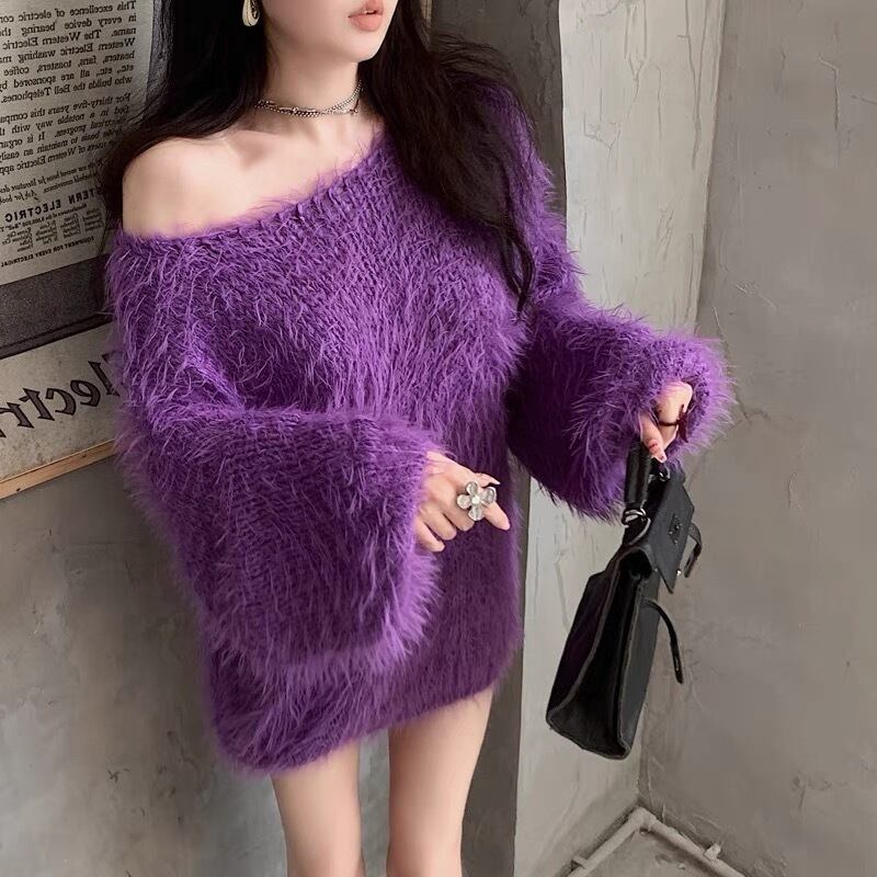 【tops】シャギーニットセーター　M18465