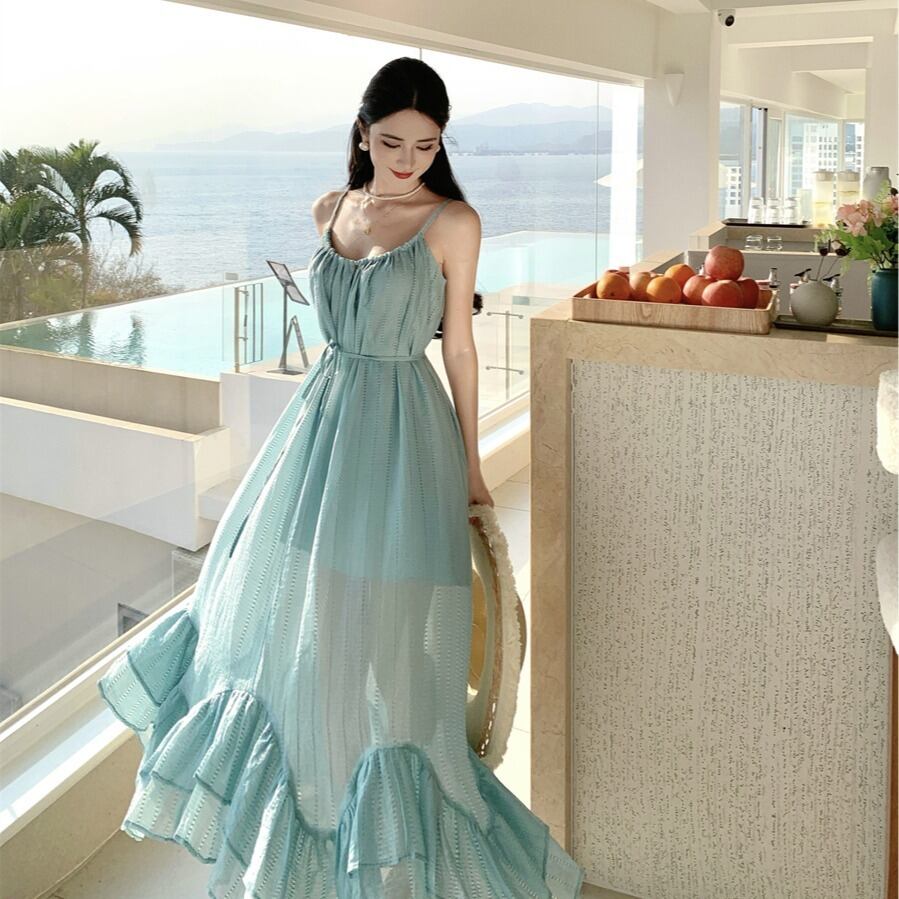 【dress】フリルキャミワンピース　M30170