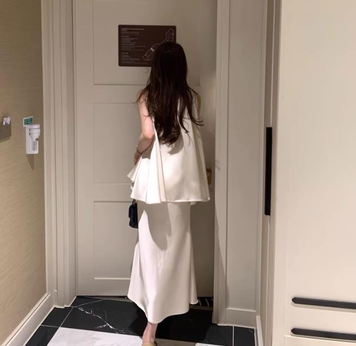 【set】イレギュラータンクトップ+スカート２点セットF7417