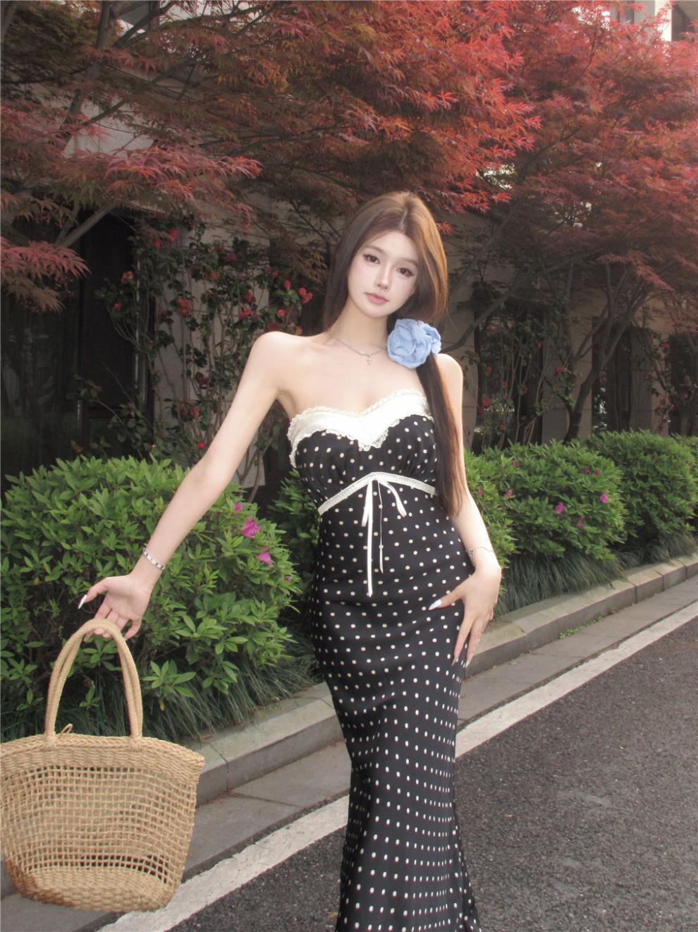 【dress】ドット柄ワンピース　M24123
