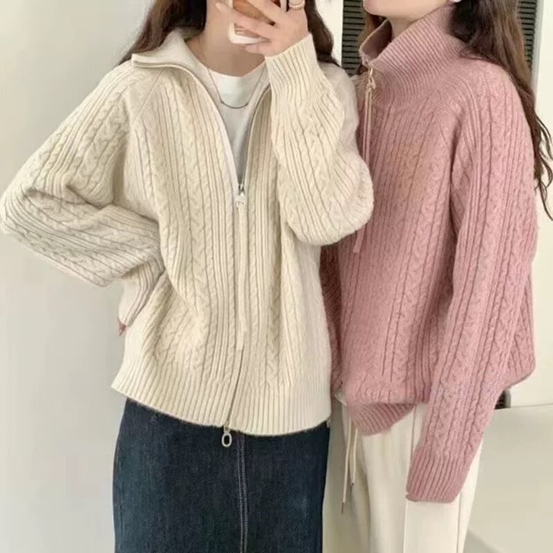 【outer】Wジップニットカーデ　M25945