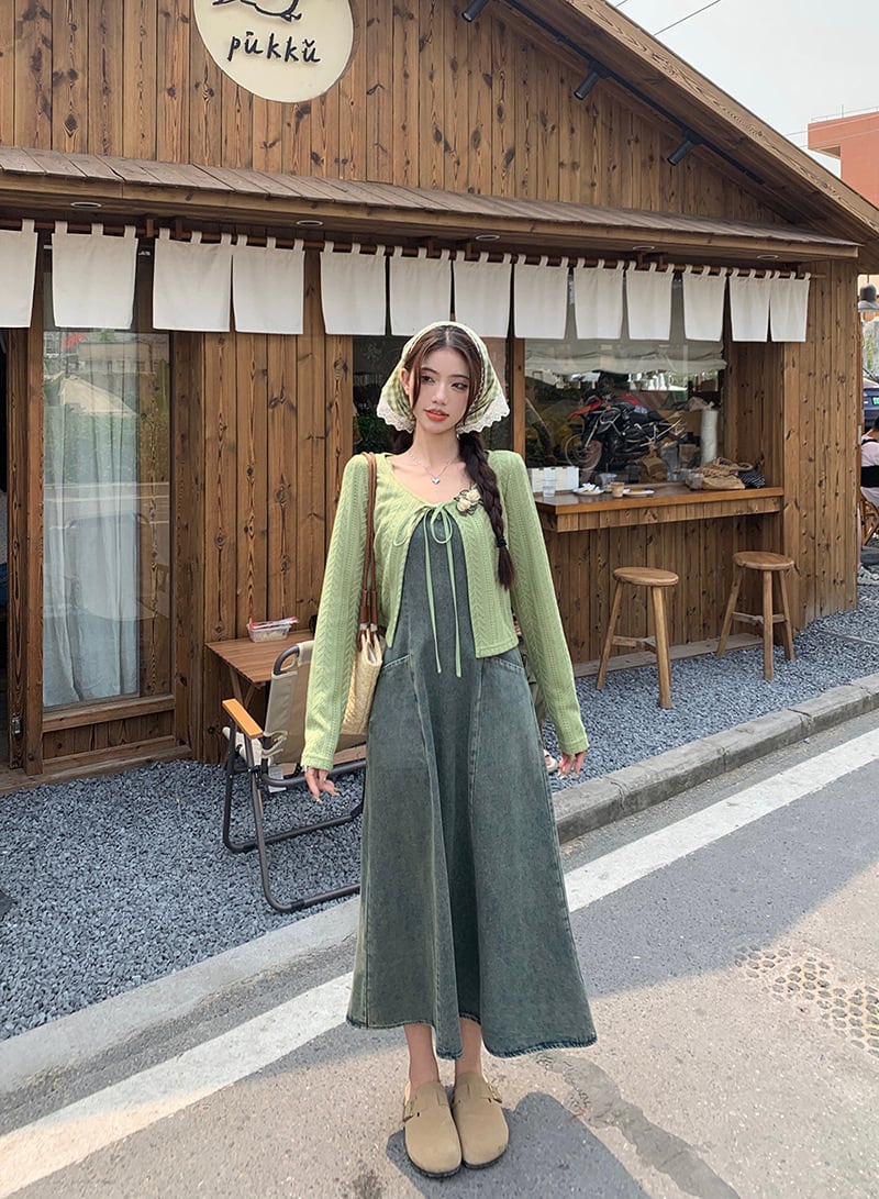 【dress】デニムキャミワンピースG21377