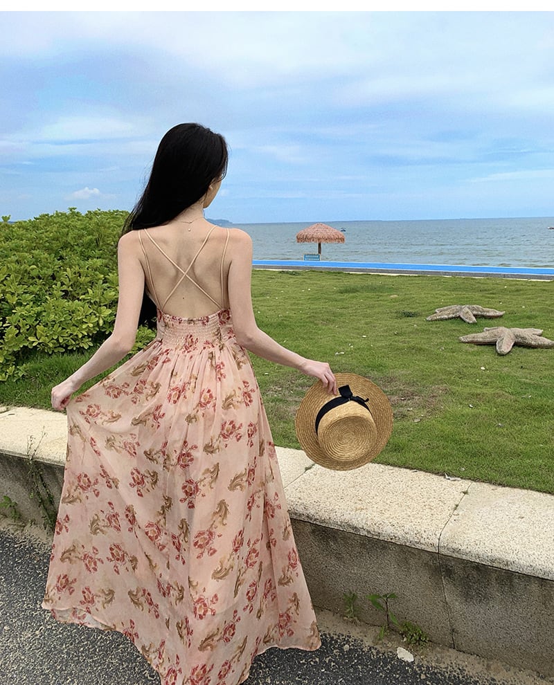 【dress】花柄キャミワンピース　M25006