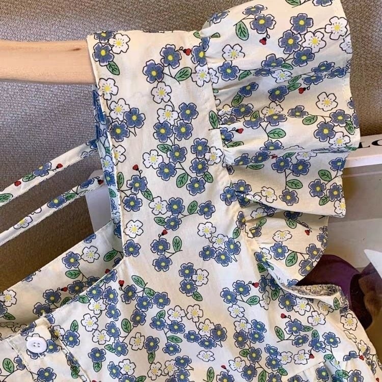 【tops】スクェアネック花柄ブラウスF7443