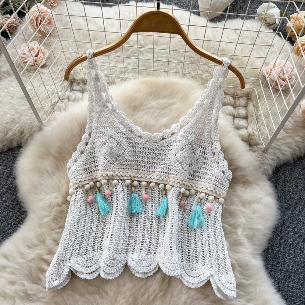 【set】キャミソール+スカート透かし彫り2点セットF7518