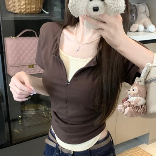 【tops】切り替えTシャツ　M29866