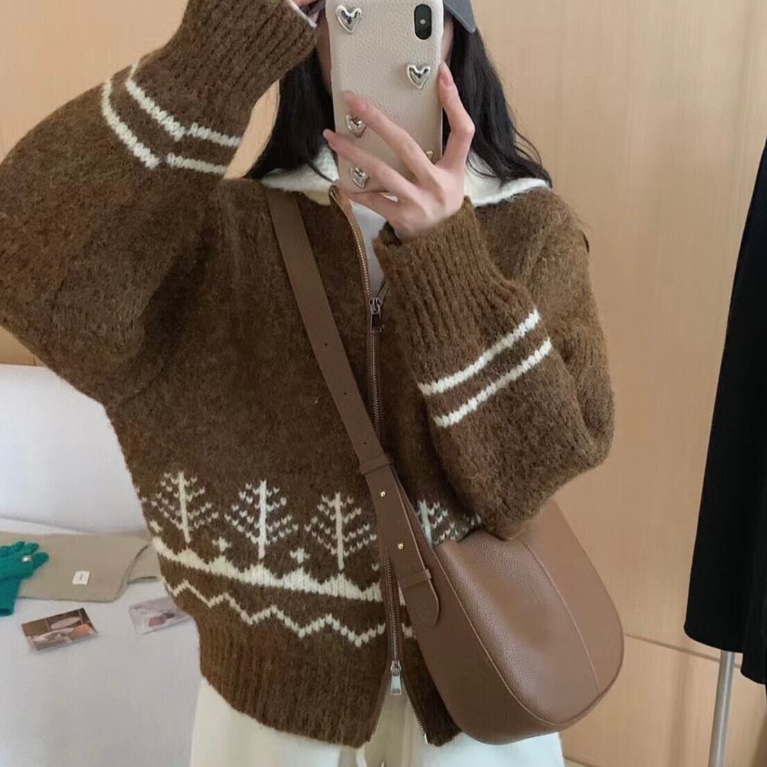 【outer】ファスナーニットカーデ　M27805