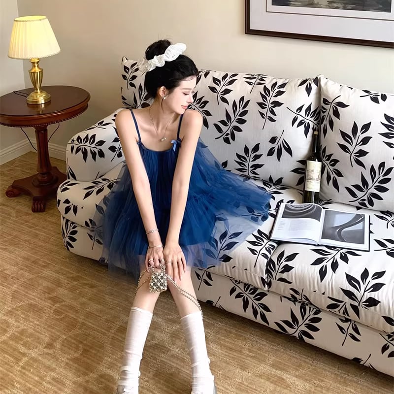 【dress】チュールミニキャミワンピース Q8346