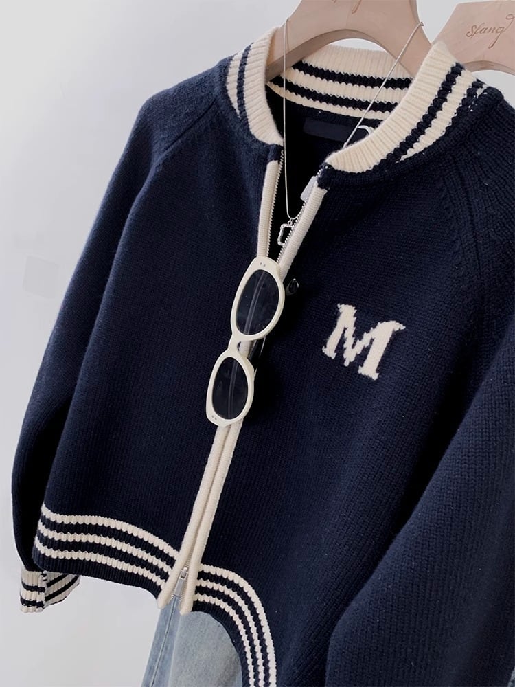 【outer】ファスナーニットカーデ　M29234