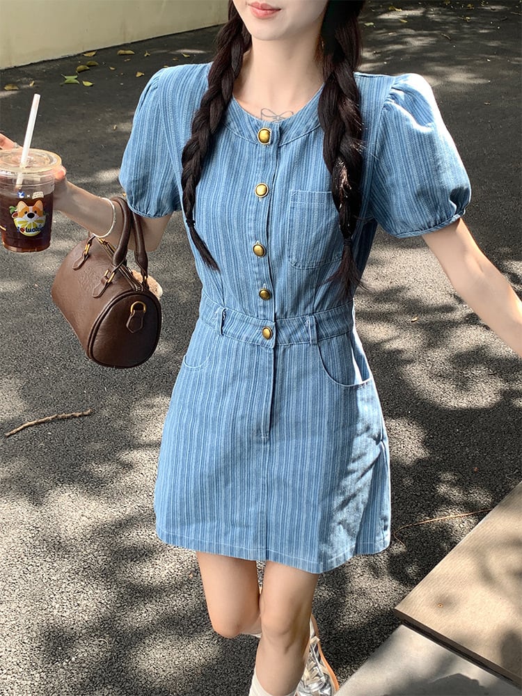 【dress】デニムワンピース　M24618
