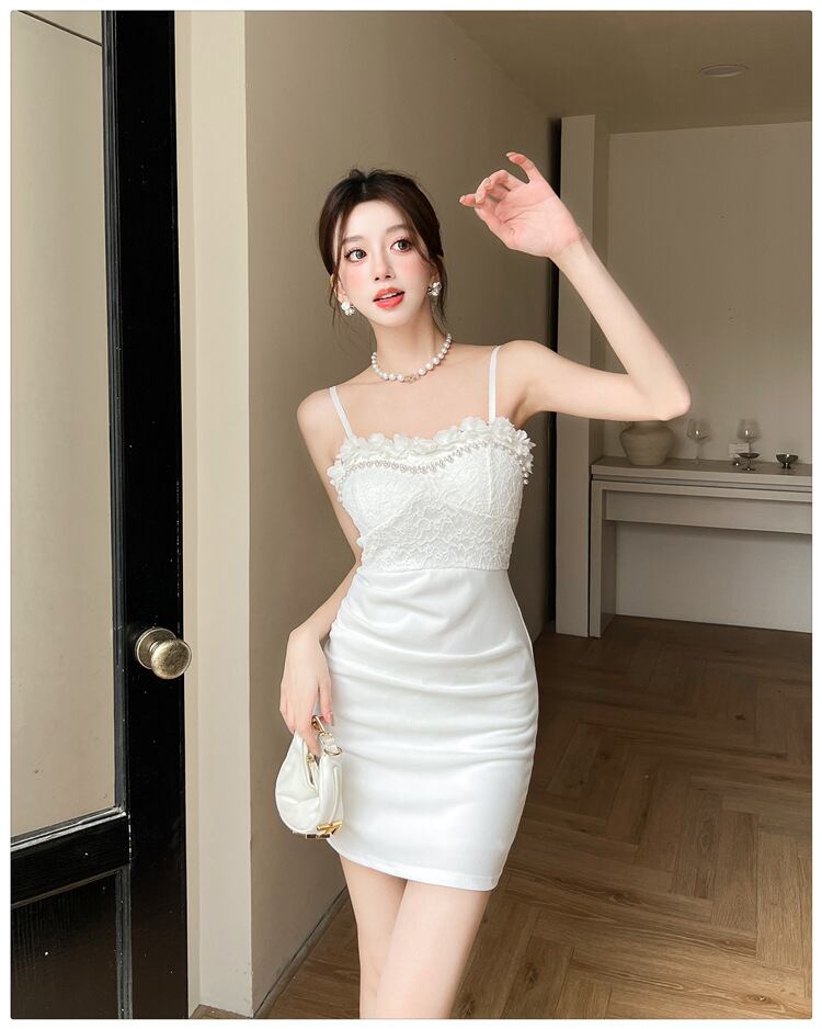 【dress】レース切り替えキャミワンピース　M29991
