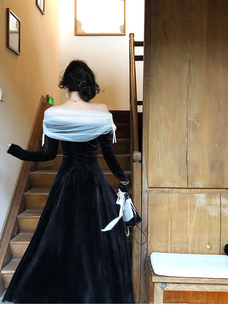 【dress】チュールドッキングレースワンピース　N3528