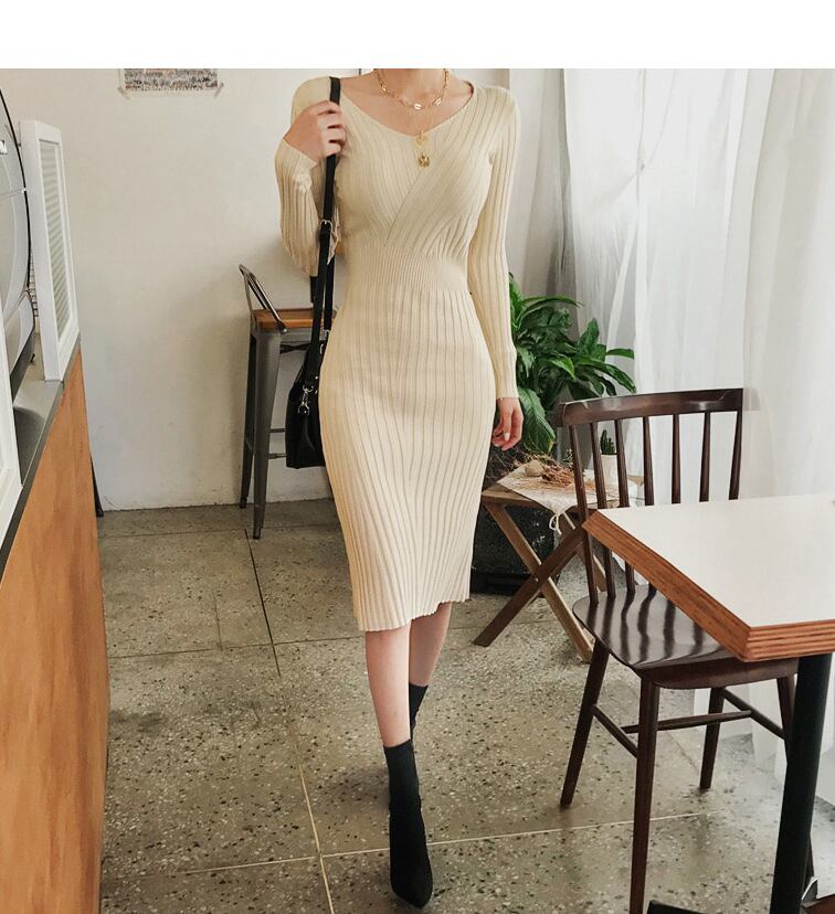 【dress】Vネックワンピース　M18984