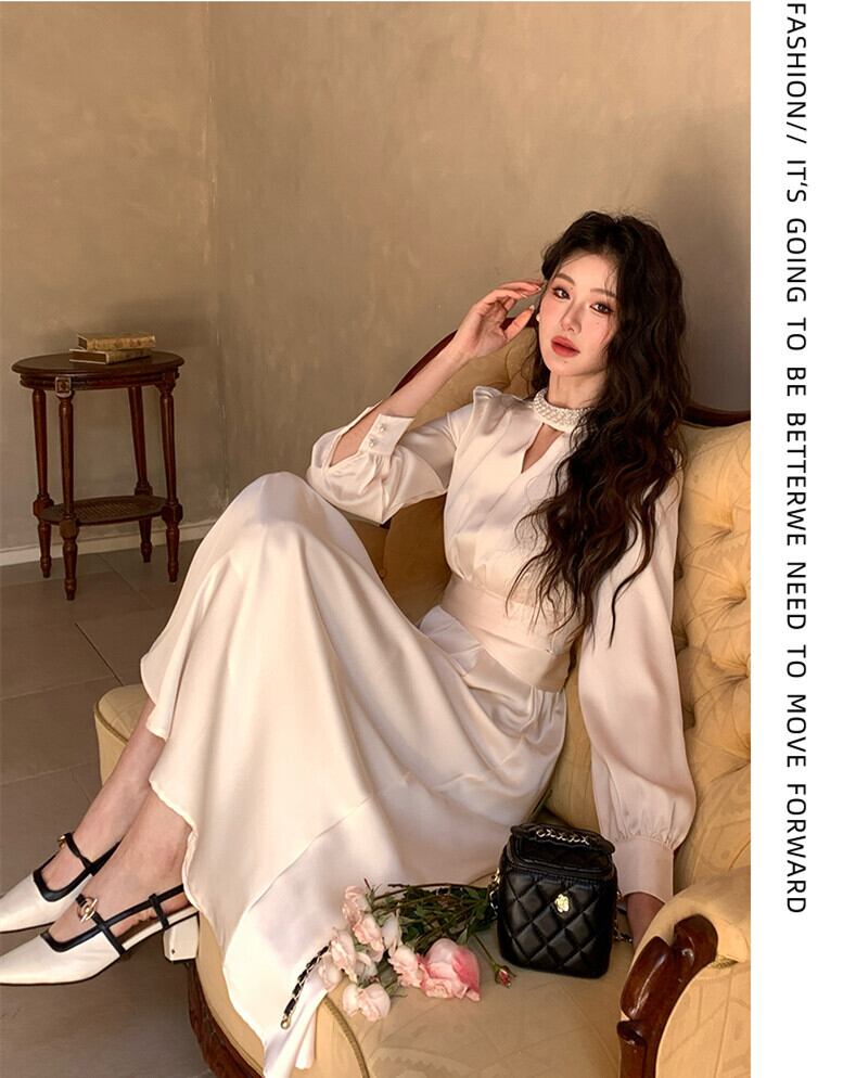 【dress】パールネックデートワンピース　N2982
