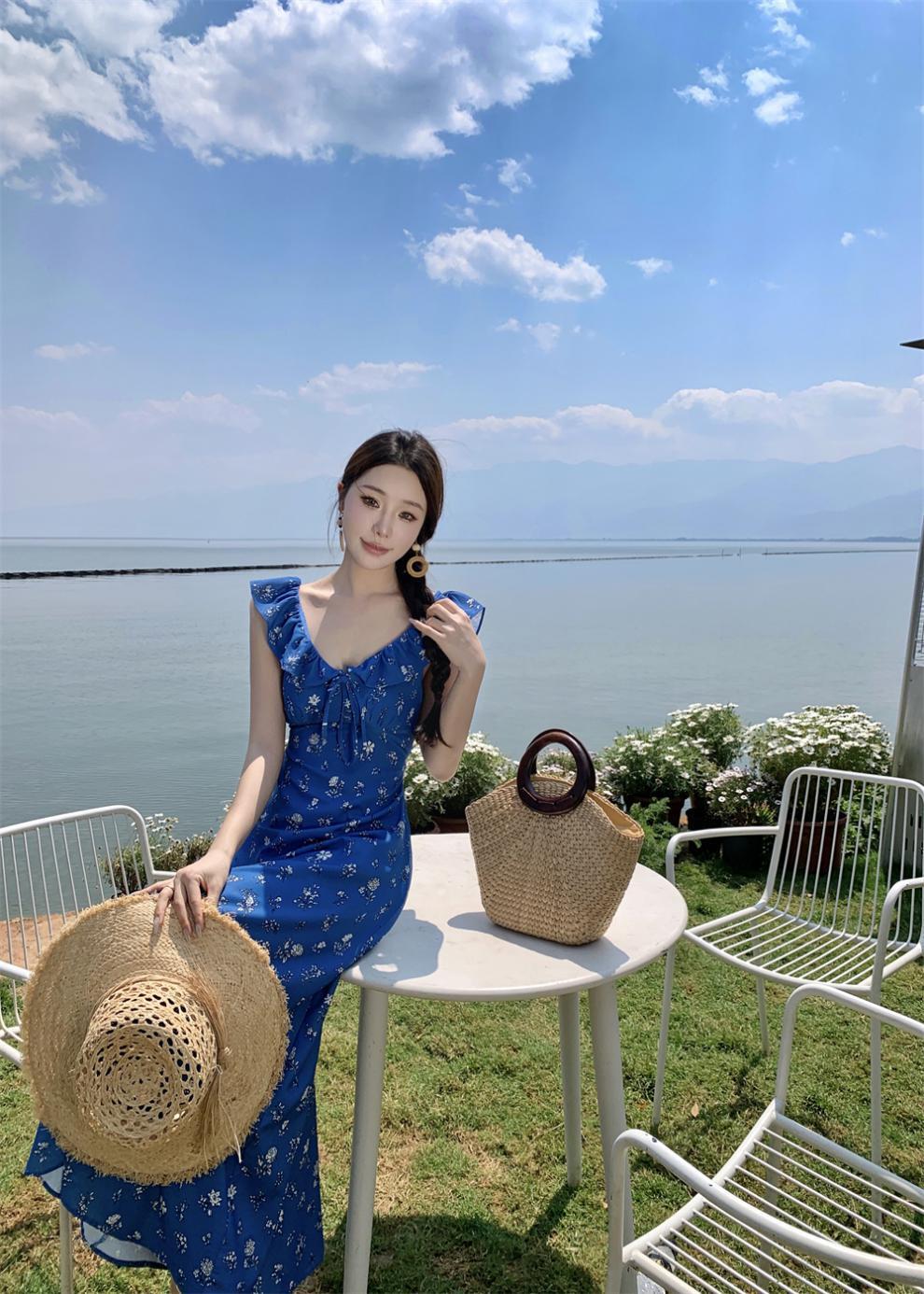 【dress】花柄フリルワンピース　M24068