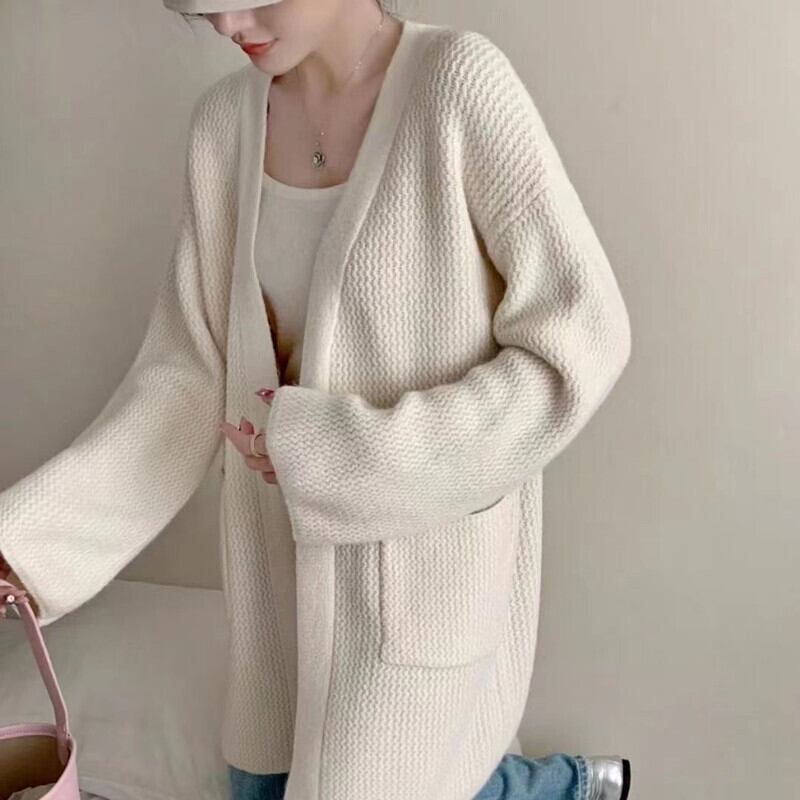 【outer】アウトポケットニットカーデ　M18444
