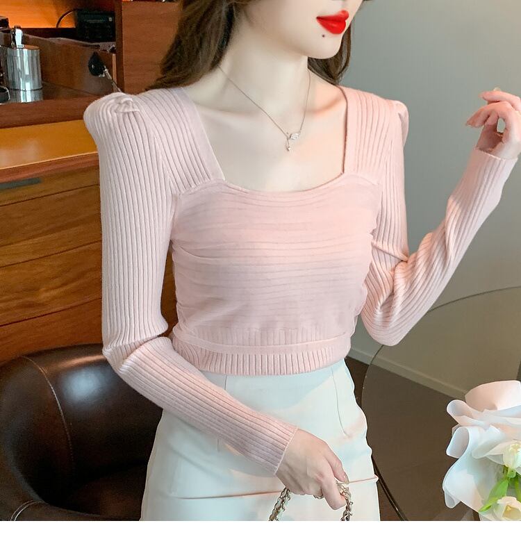 【tops】チュールドッキングニットトップス　M27555