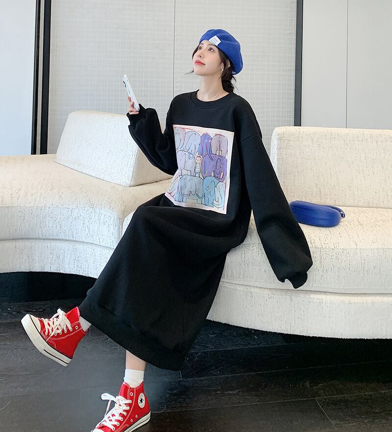 【dress】裹起毛カジュアルワンピース　M18582
