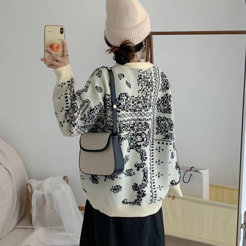 【outer】Vネックニットカーデ　M18283