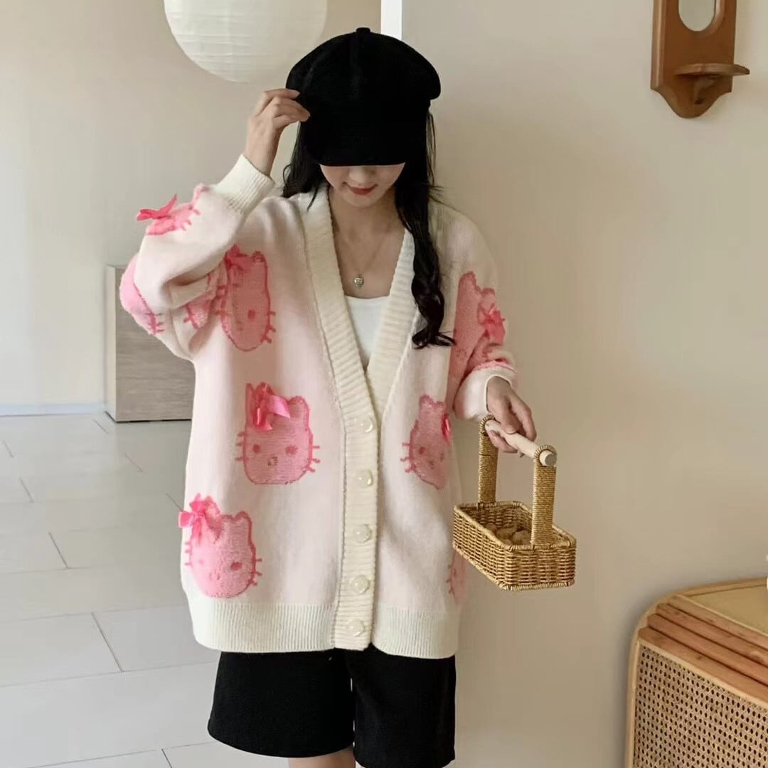 【outer】ジャカードニットカーデ　M25845