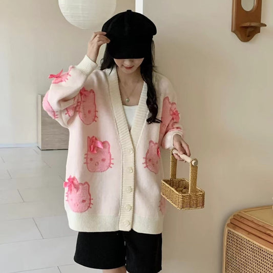 【outer】ジャカードニットカーデ　M25845