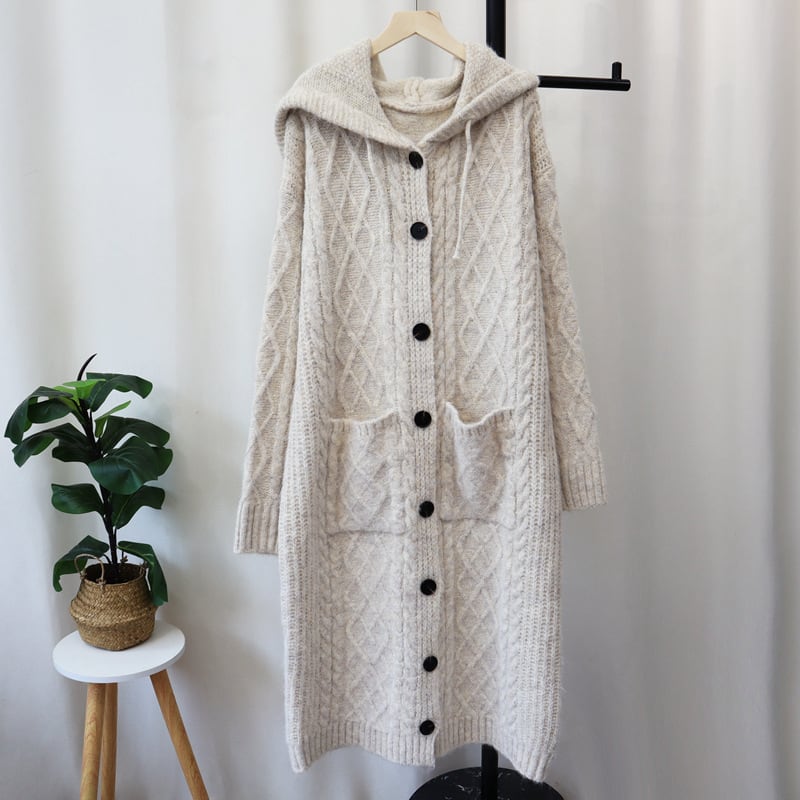 【outer】ロング丈ニットカーデ　M27038