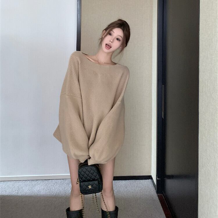 【tops】オフショルダーニットセーター　M27787