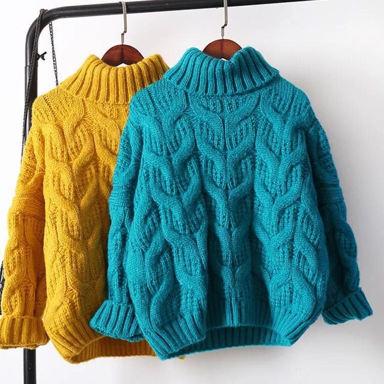 【tops】ハイネックニットセーター　M28852