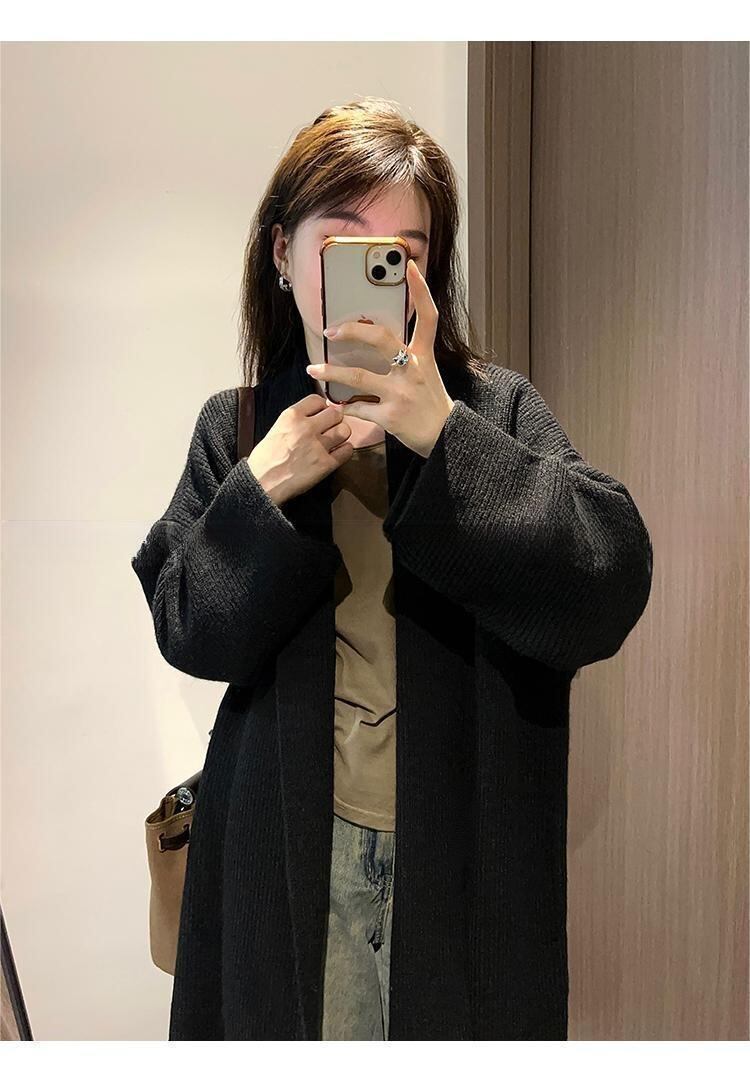 【outer】ロング丈ニットカーデ　M19009