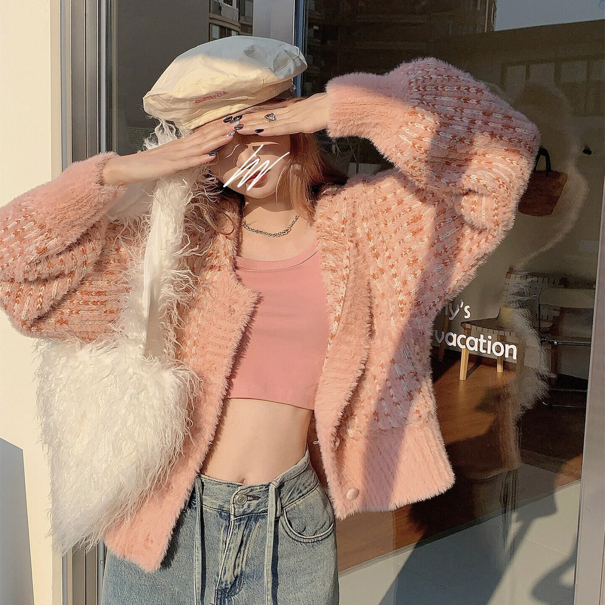 【outer】ニットカーデ　M27411