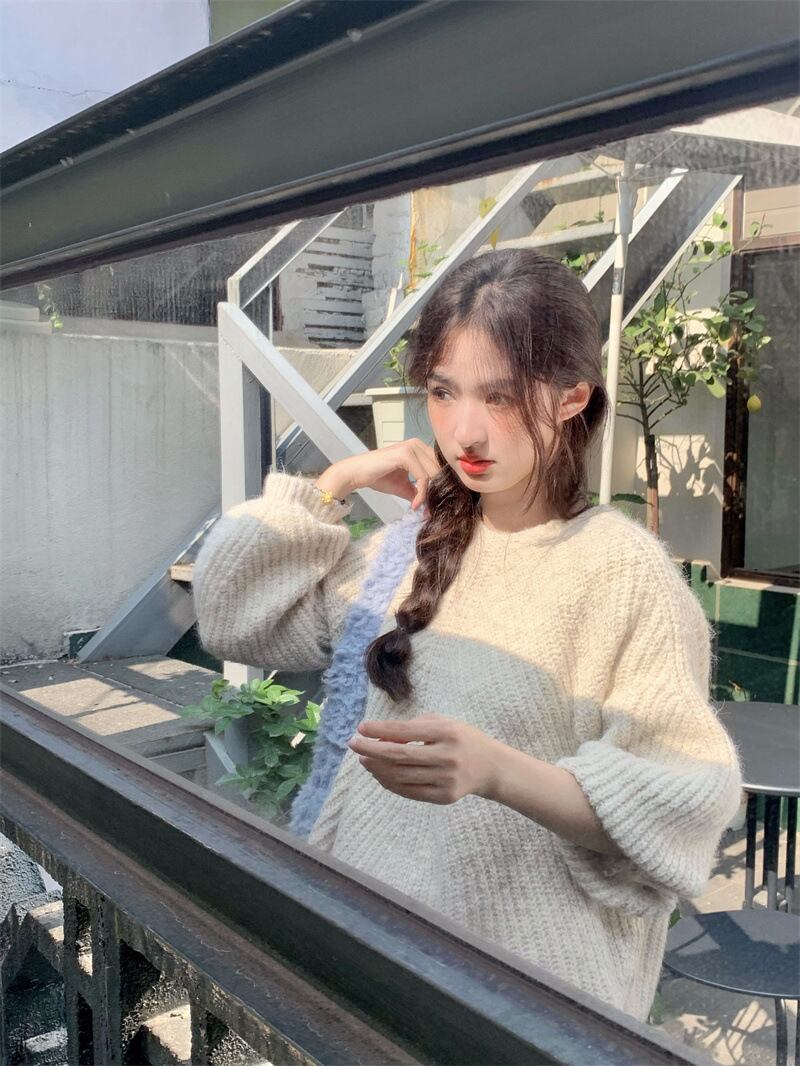 【tops】バックボン付きニットセーター　M27958