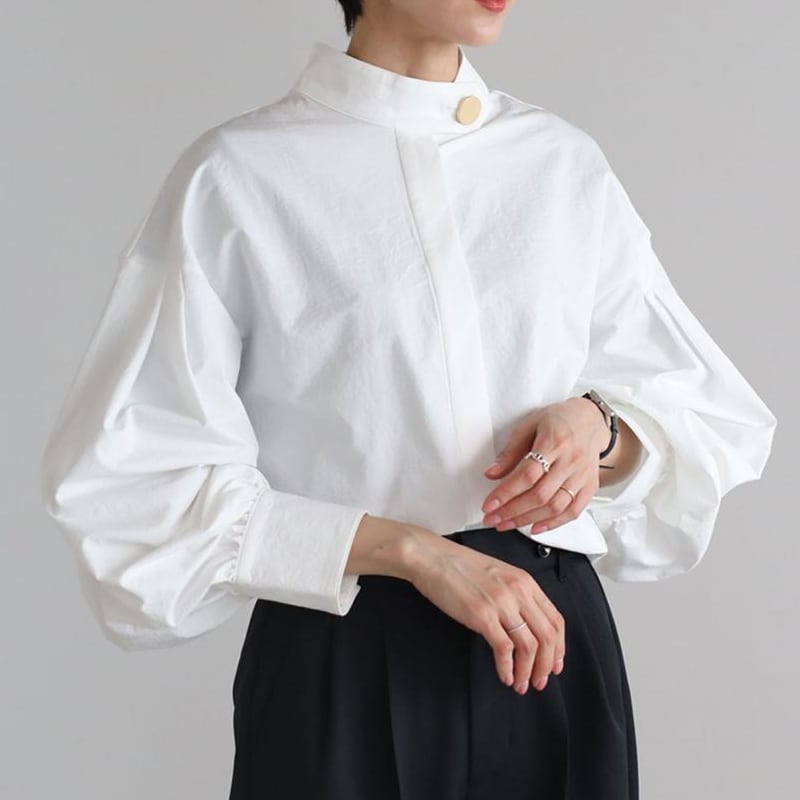 【tops】スタントカラーシャツ Q7084