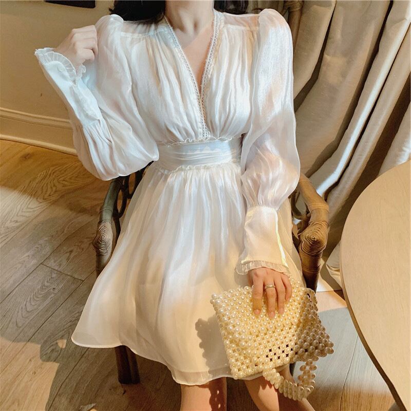 【dress】パフスリーブワンピース　M29992