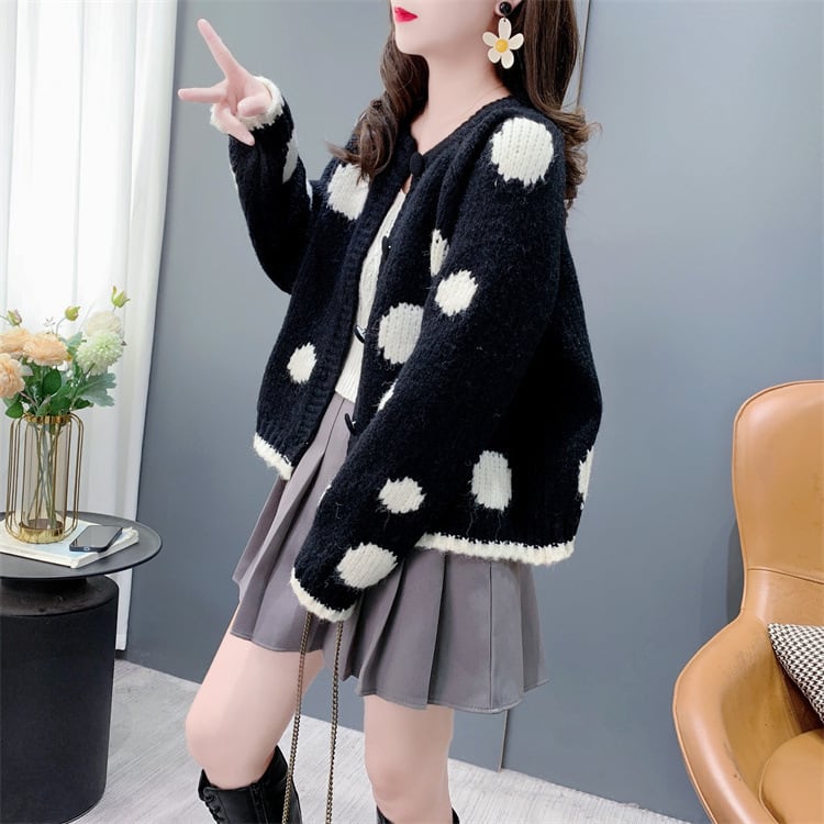【outer】クルーネックニットカーデ　M26954