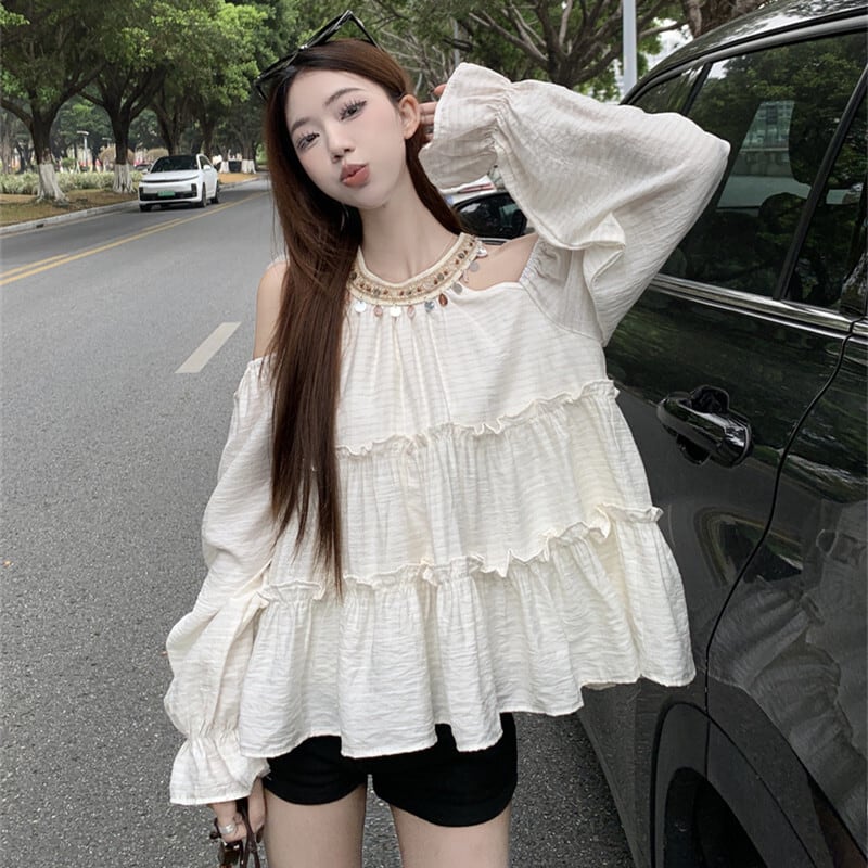 【tops】オフショルダートップス　M30074