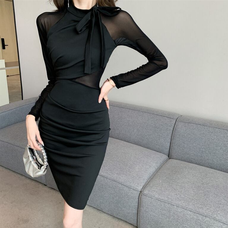 【dress】チュールドッキングワンピース　M28129