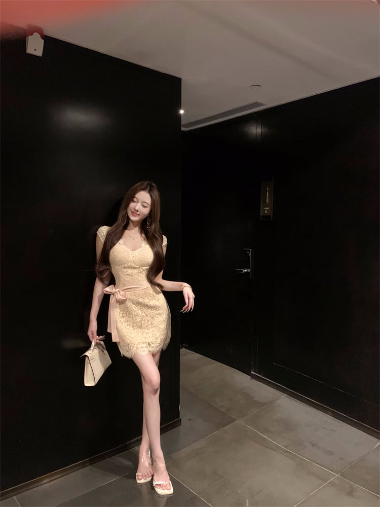 【dress】レースデートワンピース　M29628