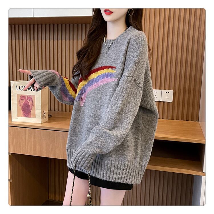 【tops】クルーネックニットセーター　M18542