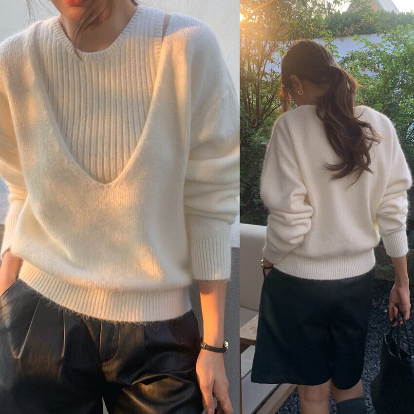【set】キャミソール×ニットセーターセット　M27414