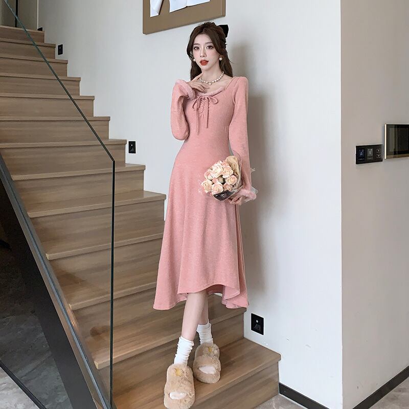 【dress】ファーワンピース　M19046