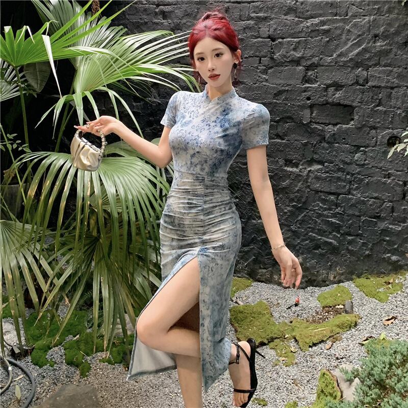 【dress】スリットワンピース　M29552