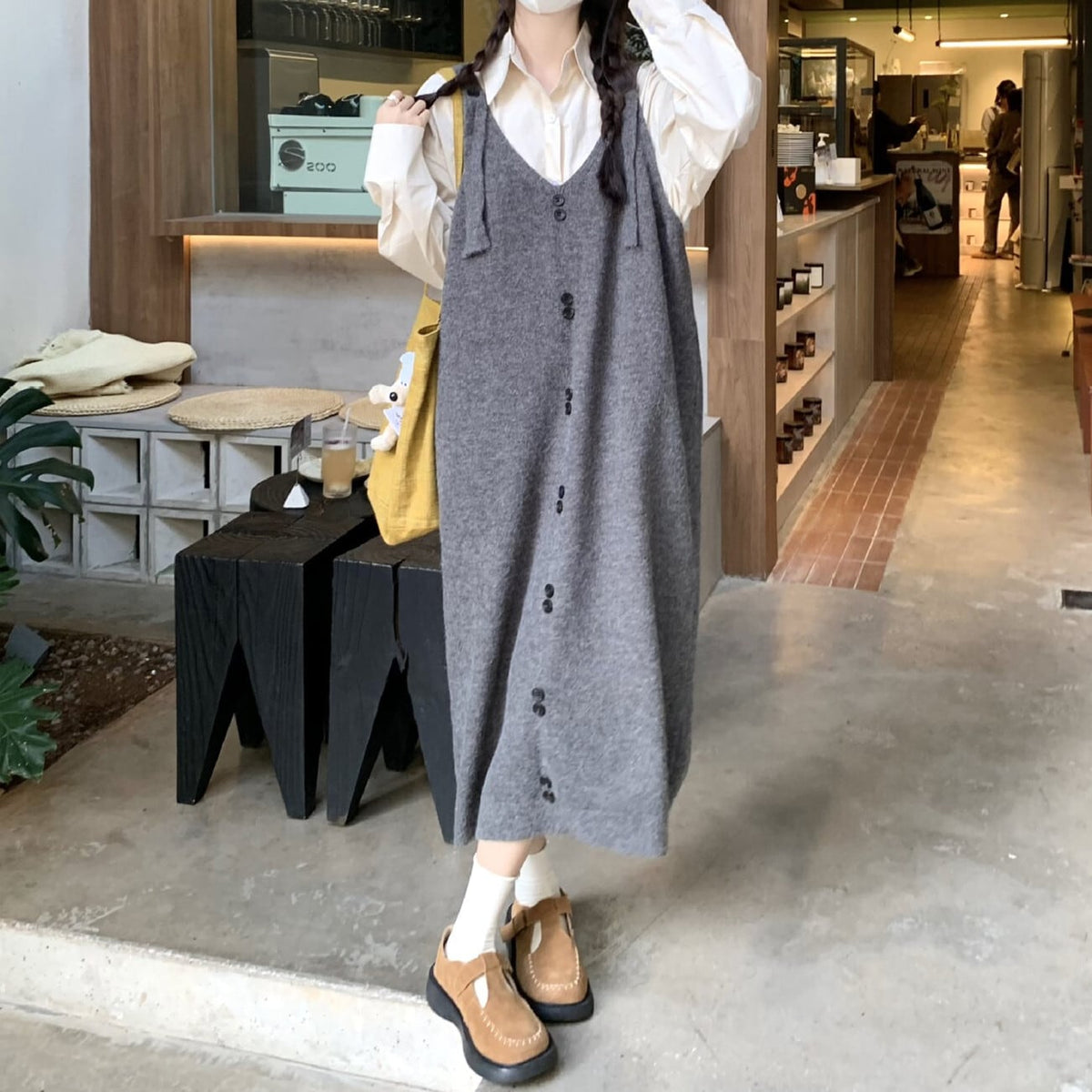 【dress】ボタンデザインベストワンピース　N2711
