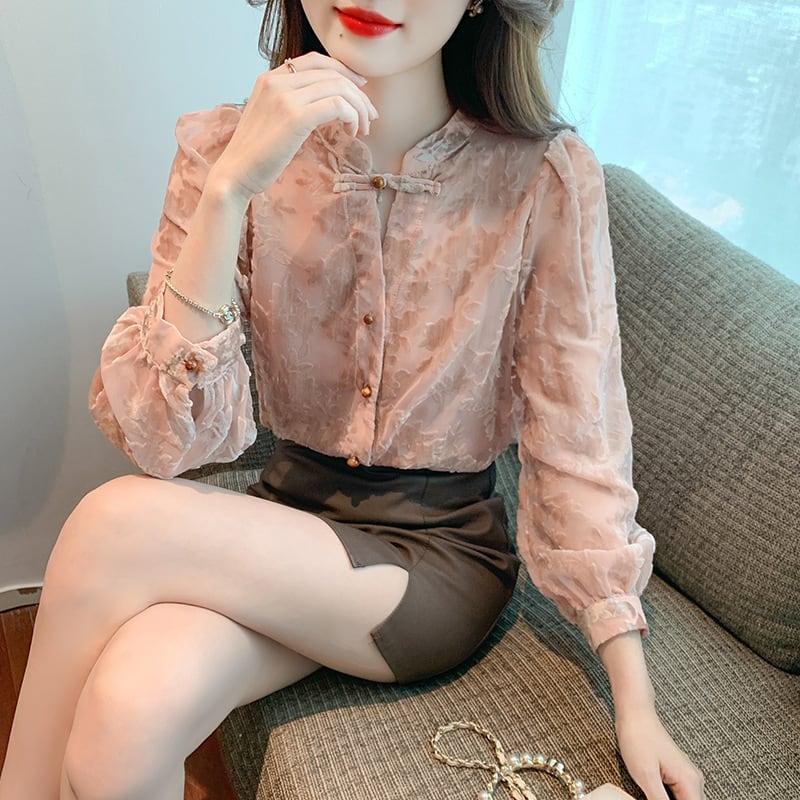 【tops】シャツブラウス　M29450