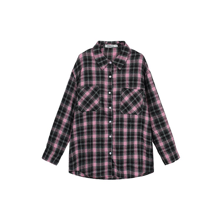 【tops】チェック柄シャツトップス　M25331