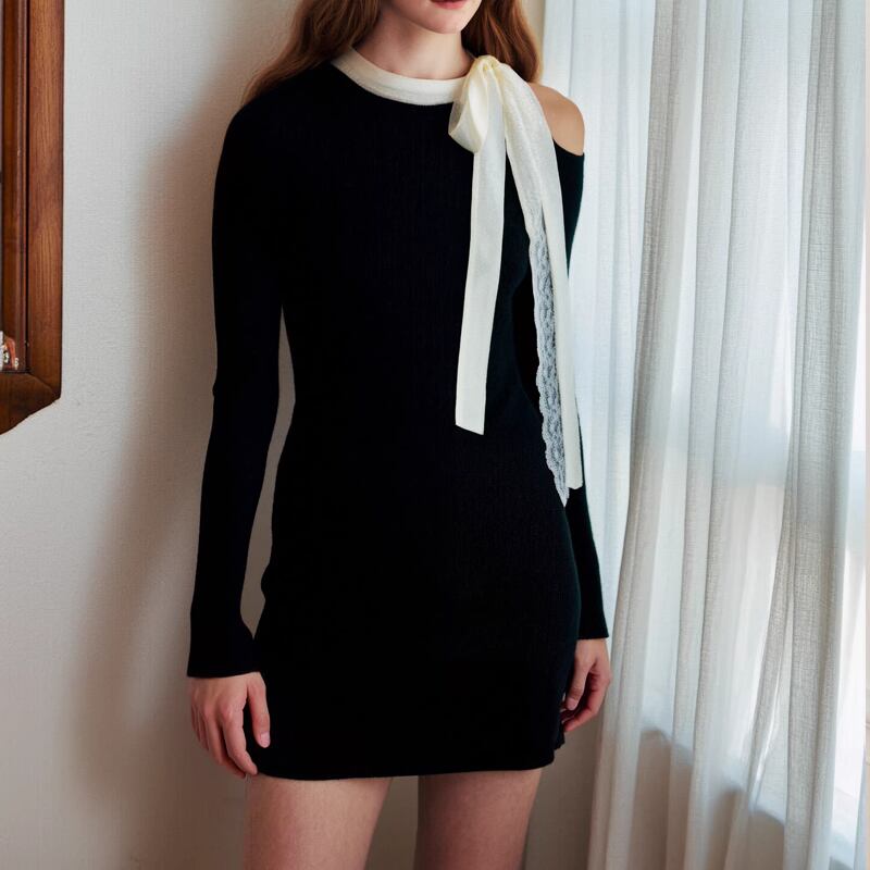 【dress】リボン付きワンピース Q7828